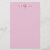 Gemoderniseerd modern handschrift naam initials briefpapier (Voorkant)