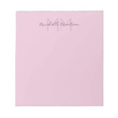 Gemoderniseerd modern handschrift naam initials notitieblok (Voorkant)