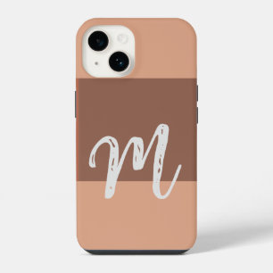 Gemoderniseerde Eenvoudige Initiaal Pastel iPhone 14 Hoesje