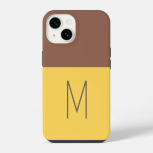 Gemoderniseerde gewone initiaal met monogram iPhone 14 hoesje