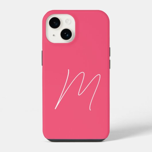 Gemoderniseerde gewone initiaal script vrouwelijk iPhone hoesje (Achterkant)