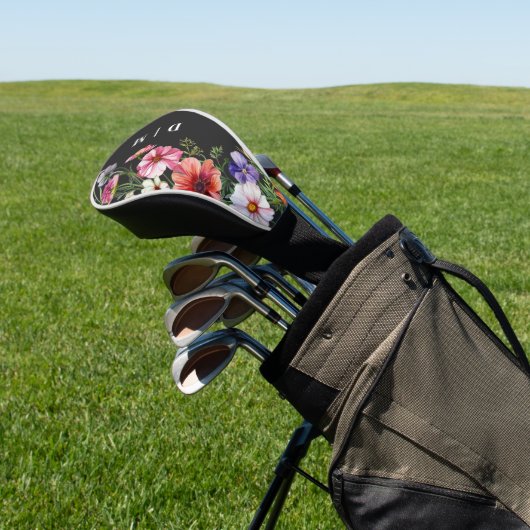 Gemoderniseerde Moderne Boho Bloem Golfheadcover (Insitu)