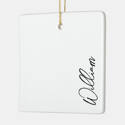 Gemoderniseerde Persoonlijke Naam Keramisch Ornament (Links)