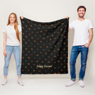 Gemoedelijk saai hartpatroon fleece deken