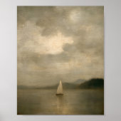 Gemoedelijk Zeilboot Meer Muur Kunst Poster (Voorkant)
