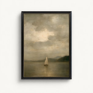 Gemoedelijk Zeilboot Meer Muur Kunst Poster