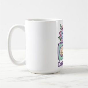 Gemoedelijke Gamer, Pastel Esthetiek, Bloemige Ret Koffiemok
