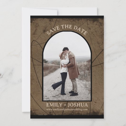Gemoedelijke Rustieke Platte Save The Date Kaart A (Voorkant)