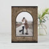 Gemoedelijke Rustieke Platte Save The Date Kaart A (Staand voorkant)