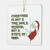 gemoedstoestand van de kerstman keramisch ornament (Links)