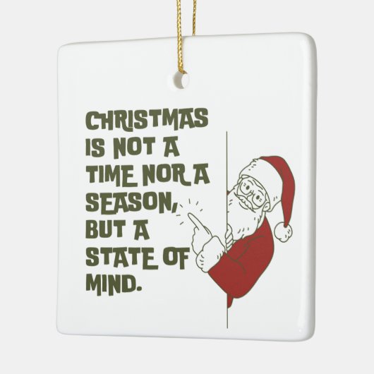 gemoedstoestand van de kerstman keramisch ornament (Links)