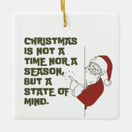 gemoedstoestand van de kerstman keramisch ornament