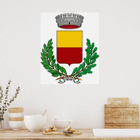 Gemona del Friuli Stemma, Italië Poster (Keuken)