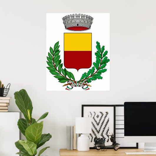 Gemona del Friuli Stemma, Italië Poster (Thuiskantoor)