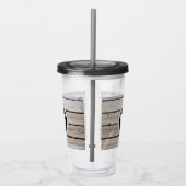 gemonogrameerd rustiek hout acryl drinkbeker (Rechts)