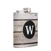 gemonogrameerd rustiek hout heupfles (Rechts)