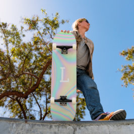 Gemonogrammeerd Coole Meisjesachtige Moderne Regen Persoonlijk Skateboard