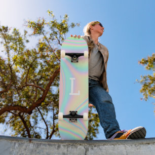 Gemonogrammeerd Coole Meisjesachtige Moderne Regen Persoonlijk Skateboard