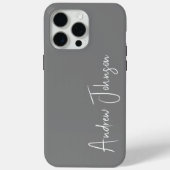 Gemonogrammeerd grijs Case-Mate iPhone case (Achterkant)