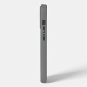 Gemonogrammeerd grijs Case-Mate iPhone case (Achterkant / Links)