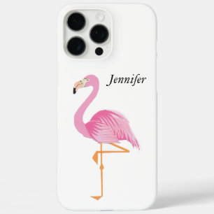 Gemonogrammeerd roze flamingo celcase hoesje