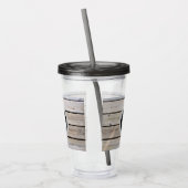 Gemonogrammeerd Rustiek Hout Strand Acryl Drinkbeker (Links)
