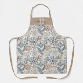 Gemonogrammeerd Terracotta Grijs Botanisch Boho Pa Schort (Voorkant)