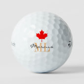 Gemonogrammeerde Canadese vlag & Canada golfballen (Voorkant)
