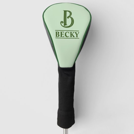 Gemonogrammeerde golfhoofdhoes golfheadcover (Voorkant)