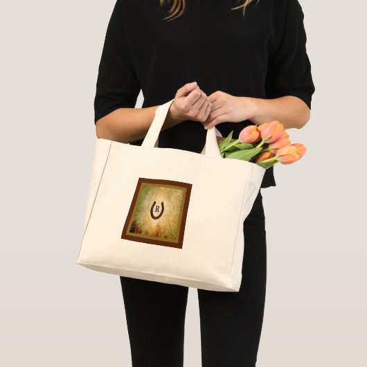 Gemonogrammeerde hoefijzer mini tote bag (Voorkant (product))