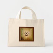 Gemonogrammeerde hoefijzer mini tote bag (Voorkant)
