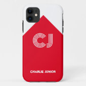 Gemonogrammeerde initialen Minimalistische witte e Case-Mate iPhone Case (Achterkant)