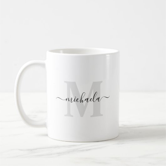 Gemonogrammeerde initiële elegante handgeschreven koffiemok (Links)