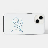 Gemonogrammeerde klassieke script gewone initiaal iPhone hoesje (Achterkant horizontaal)