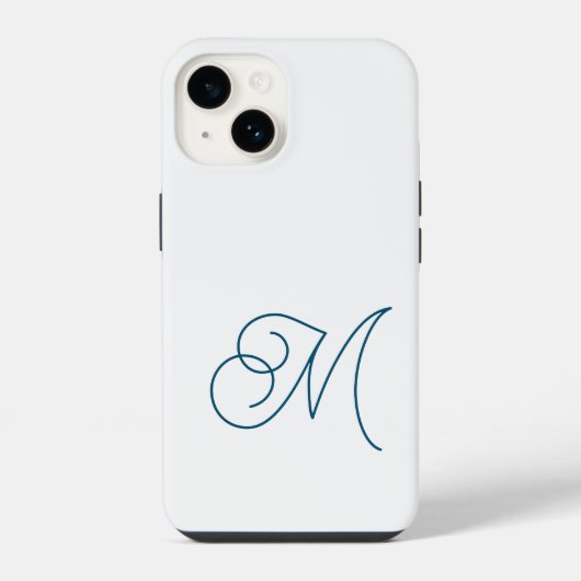 Gemonogrammeerde klassieke script gewone initiaal iPhone hoesje (Achterkant)