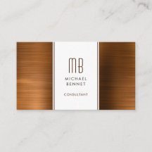 Gemonogrammeerde koperbruine metalen folie consult