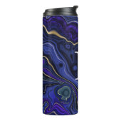 Gemonogrammeerde Lapis Lazuli Thermosbeker (Gedraaid links)