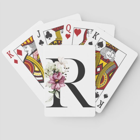 Gemonogrammeerde Letter R | Pokerkaarten (Achterkant)