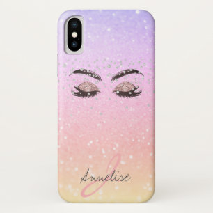 Gemonogrammeerde meisjesachtige glans iriserende g Case-Mate iPhone case