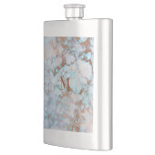 Gemonogrammeerde pasteltonen marmeren steen flacon (Links)