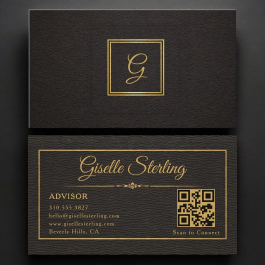 Gemonogrammeerde QR-code voor adviseurs Visitekaartje