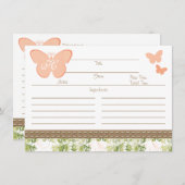 Gemonogrammeerde receptkaart voor perzikvlinder (Voorkant / Achterkant)