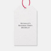 Gemonogrammeerde Robijn Geboortesteen Cadeaulabel (Achterkant)