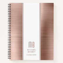Gemonogrammeerde Roze Gouden Geborstelde Metalen Z