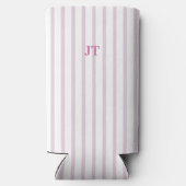 Gemonogrammeerde roze streep seltzer blikjeskoeler (Achterkant)
