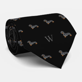 Gemonogrammeerde Sausage Dachshund Hond Beginlette Stropdas