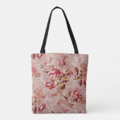 Gemonogrammeerde stijlvolle vintage Initiaal Bloem Tote Bag (Achterkant)