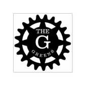 Gemonogrammeerde Tandwiel Rubber Stempel (Afrduk)