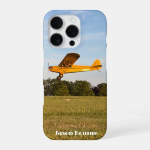 Gemonogrammeerde Vliegende Vliegtuig Foto,Luchtvaa iPhone 16 Pro Hoesje