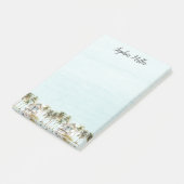 Gemonogrammeerde Waterverf Kokospalm Bomen Strand Post-it® Notes (Schuin)